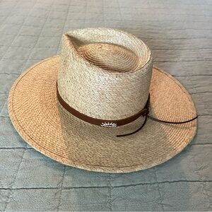 NWT WYETH Indio Straw Wide Brim Rancher Hat